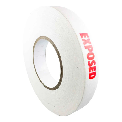 Exposed Tape Red on White