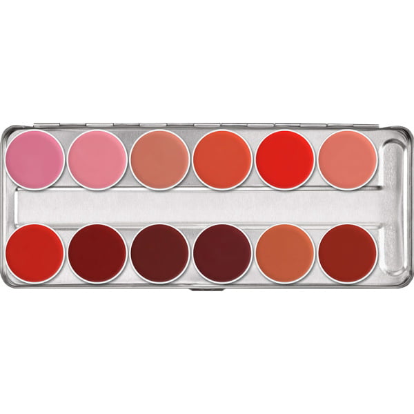 Kryolan Lip Rouge Palette 12 Colours - Classic 1