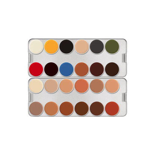 Kryolan Rubber Mask Grease Palette 24 Colours