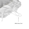 White Draw Cord - Clear Boot Bags (20