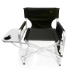 Black Director Chair with Adjustable Side Table and Side Pouch