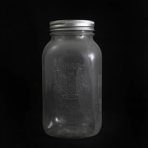 Breakaway Tall Jar Glass (Silver Lid) - Stunt Props