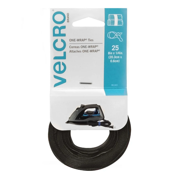 Velcro One-Wrap Ties 8in x 1/4in