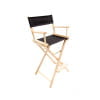 World Famous Director Chair Varnish with Black Canvas Set