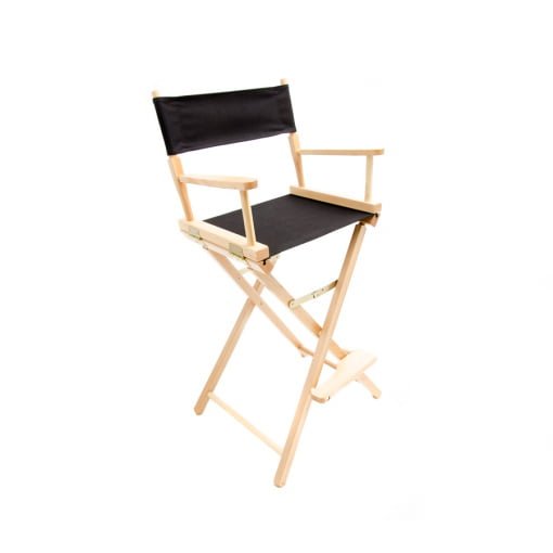 World Famous Director Chair Varnish with Black Canvas Set