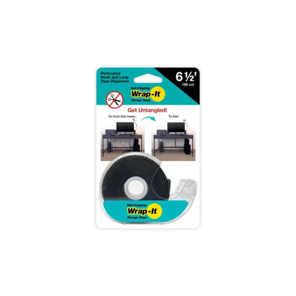 Velcro Tape Black 1" 6-1/2' x 3/4"