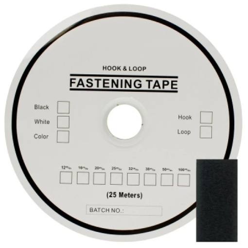 1 Black Loop Fabric Fastener Velcro