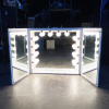 Rent White Makeup Mirror - Incandescent Lights (front) - Burnaby/Vancouver Production Rentals