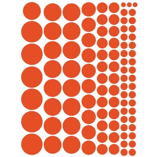 Gloss orange circles greeking sheet