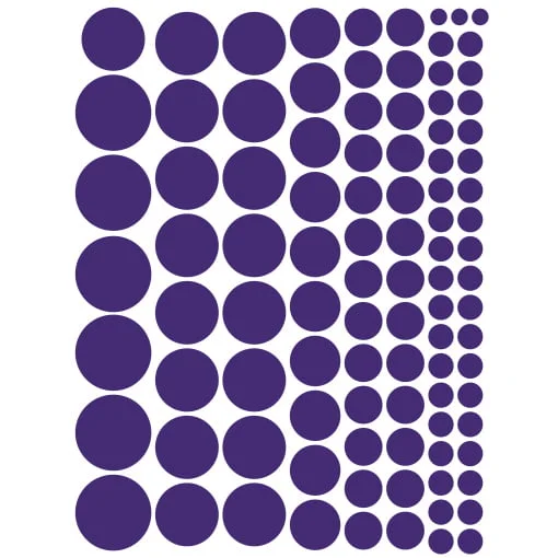 Gloss purple circles greeking sheet