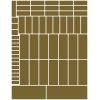 Metallic gold rounded rectangles greeking sheet