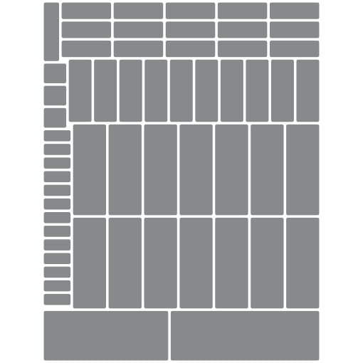 Gloss grey rounded rectangles greeking sheet