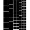 Gloss black squares greeking sheet