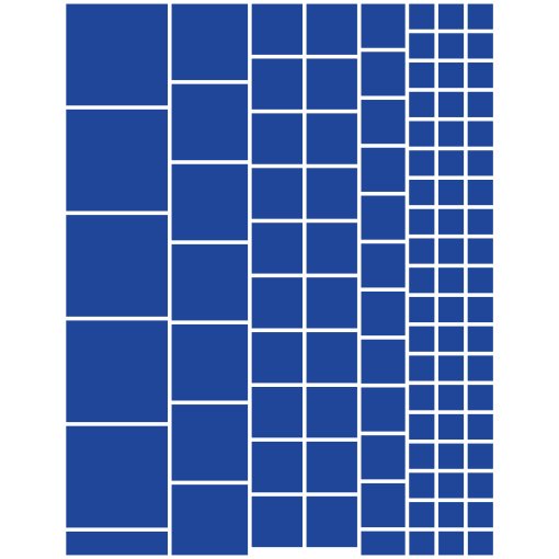 Gloss blue squares greeking sheet