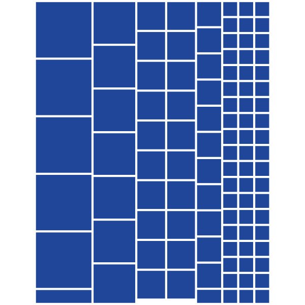 Gloss blue squares greeking sheet