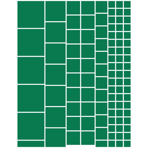 Gloss green squares greeking sheet
