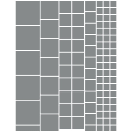 Gloss grey squares greeking sheet