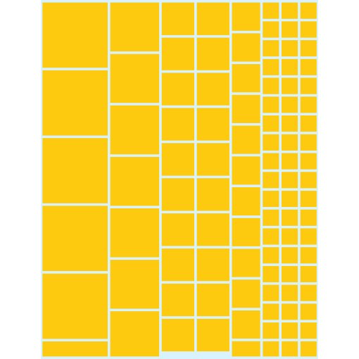 Gloss yellow squares greeking sheet