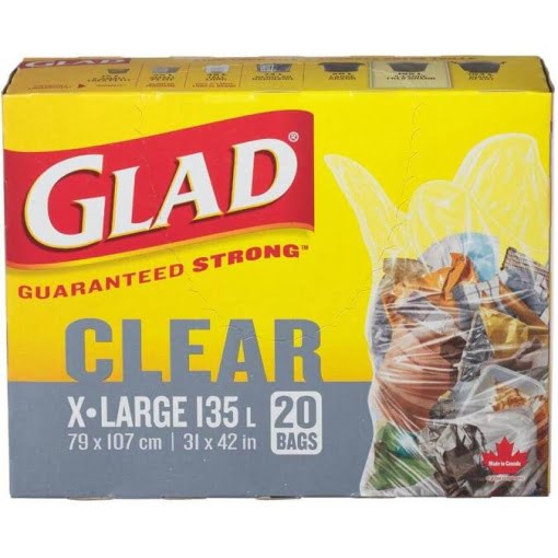 Glad Clear X-Large Bags - 20/Box