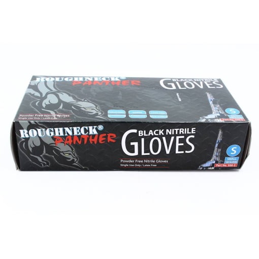Roughneck Panther Black Nitrile Gloves - 100/box