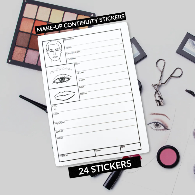 Imagineer Make-up Continuity 24 Stickers - Face Chart