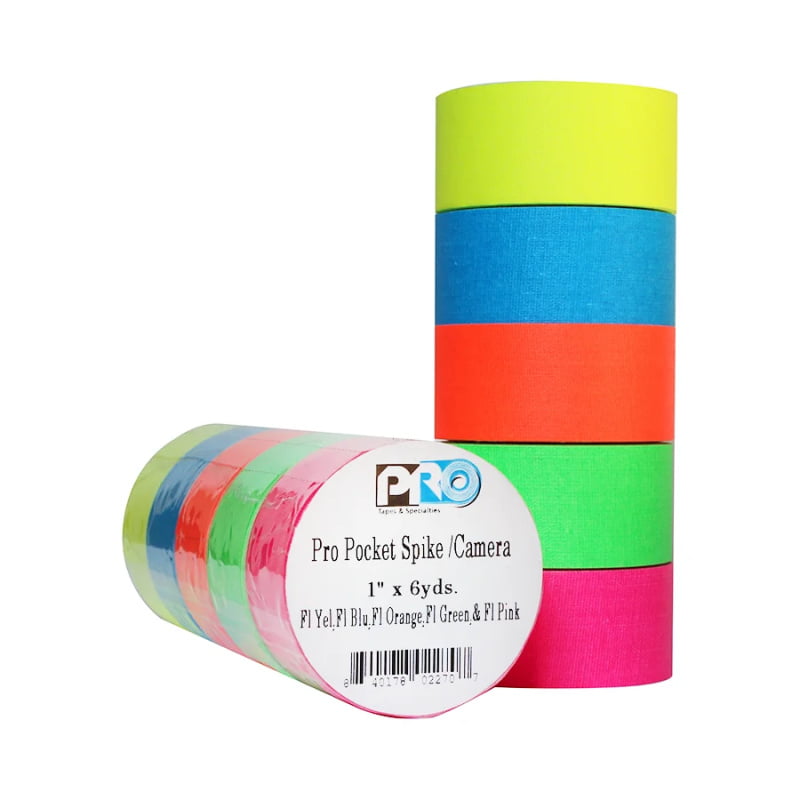 Pro Pocket Camera Spike Tapes 5 Stack - Fluorescent Colours