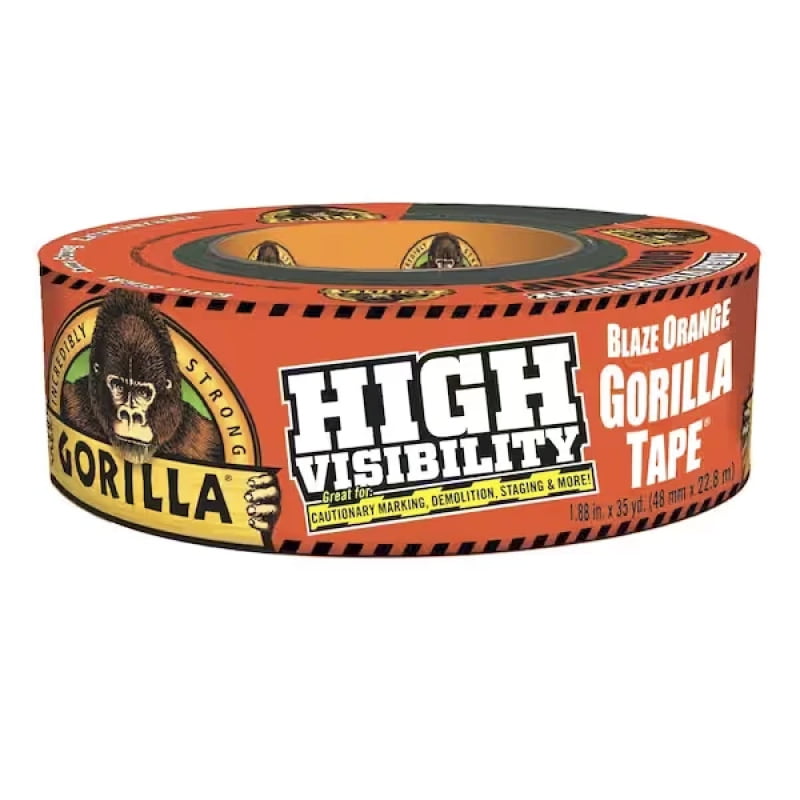 High Visibility Gorilla Tape Blaze Orange 2 inch x 35 yds