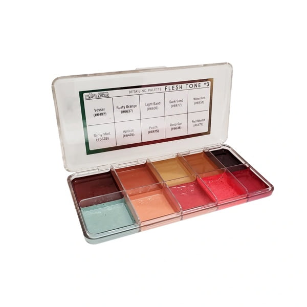 Jordane Cosmetics - Flesh Tone 3 Alcohol Detailing Palette - Large
