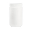 Wide Mouth Round Container with Lid - White 1L