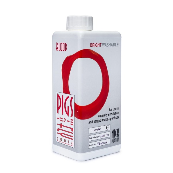 PMFS Bright Red Washable Blood (based on Nick Dudman Blood) - 1L