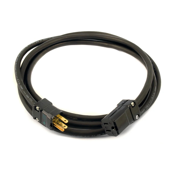 25' AC Cable - SJOOW cable 3C/12awg with Male HBL8115VBKCN and Female HBL8119VBKCN Hubbell hospital grade U-Ground connectors - CSA/UL Approved
